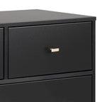 Cassettiera a 7 cassetti Mid-Century Drifted grigio/bianco/nero/ciliegio, montaggio da 1 persona