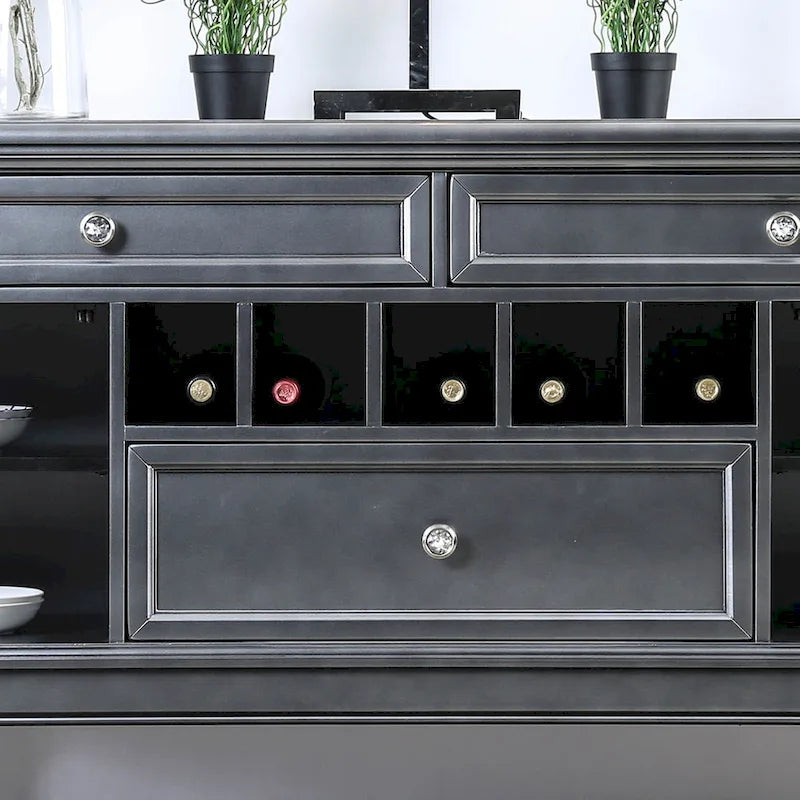 Credenza/Madia Champagne/Grigio Glamour, Stile Marocchino, 1 Pezzo
