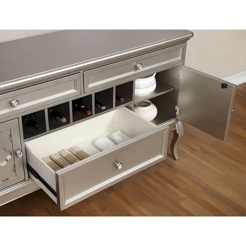 Credenza/Madia Champagne/Grigio Glamour, Stile Marocchino, 1 Pezzo