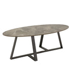 Tavolino da Caffè in Pietra Sinterizzata Grigio/Bianco, Mid-Century Modern, Set da 1-2 Pezzi