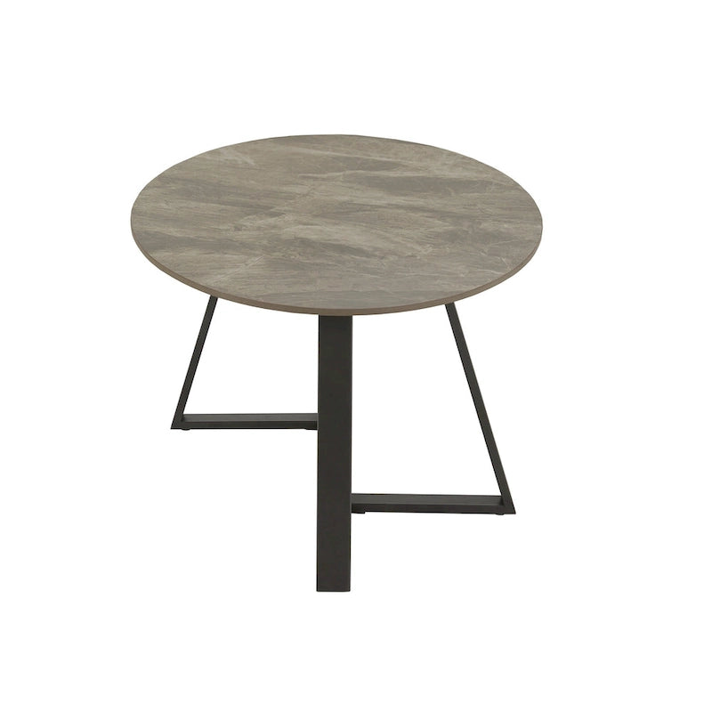 Tavolino da Caffè in Pietra Sinterizzata Grigio/Bianco, Mid-Century Modern, Set da 1-2 Pezzi