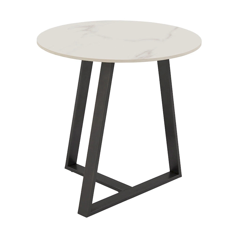 Tavolino da Caffè in Pietra Sinterizzata Grigio/Bianco, Mid-Century Modern, Set da 1-2 Pezzi