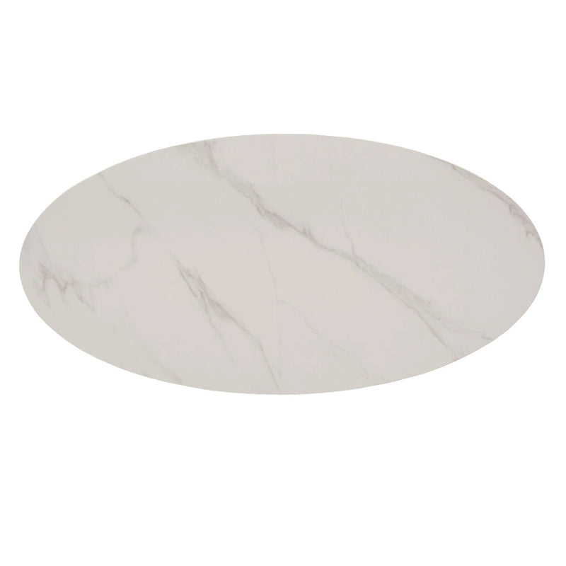 Tavolino da Caffè in Pietra Sinterizzata Grigio/Bianco, Mid-Century Modern, Set da 1-2 Pezzi