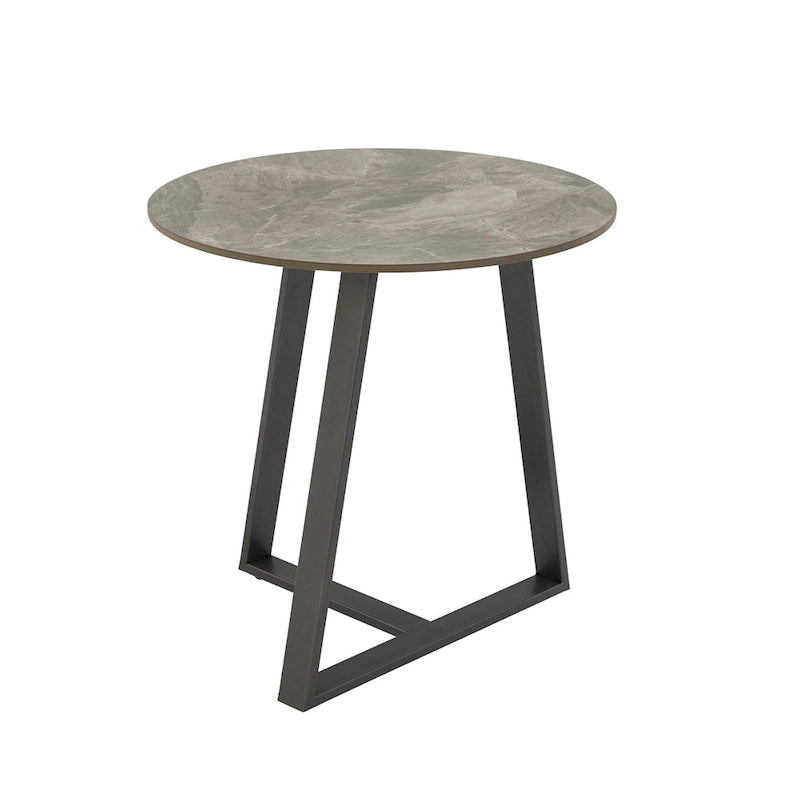 Tavolino da Caffè in Pietra Sinterizzata Grigio/Bianco, Mid-Century Modern, Set da 1-2 Pezzi