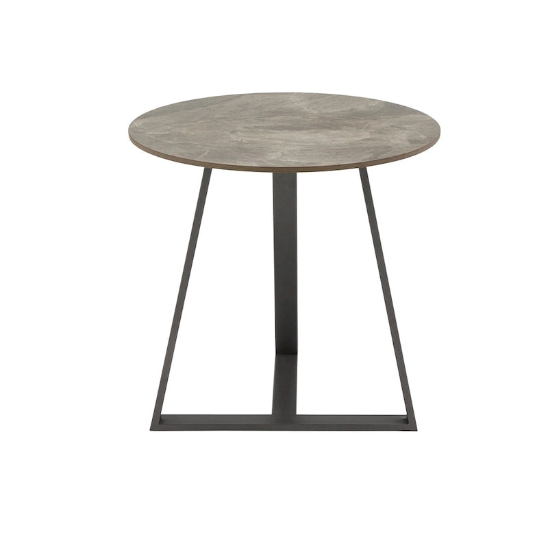 Tavolino da Caffè in Pietra Sinterizzata Grigio/Bianco, Mid-Century Modern, Set da 1-2 Pezzi