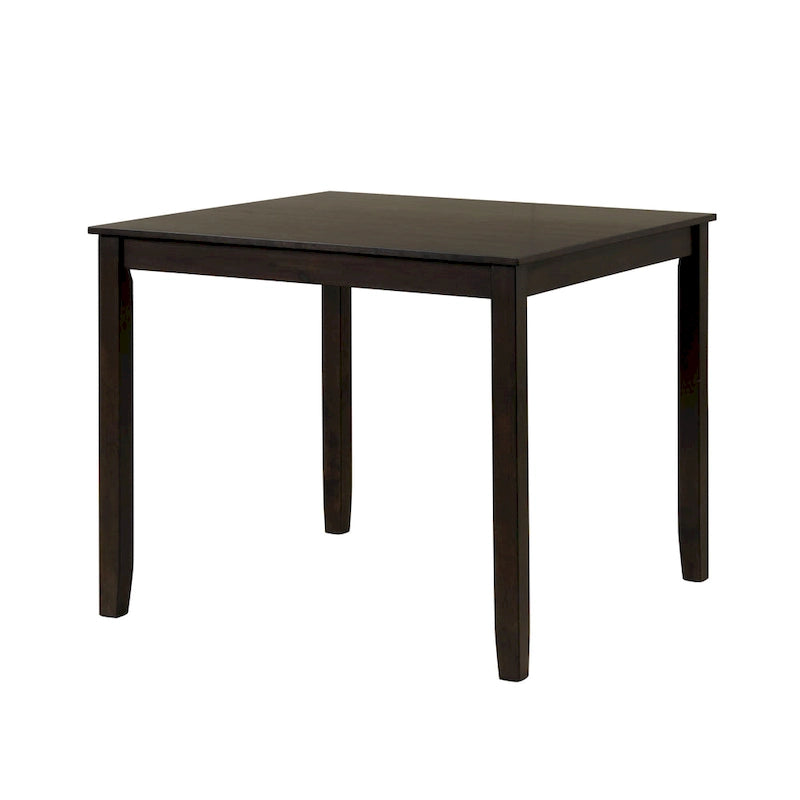 Set da pranzo di 5 pezzi in legno massello, Espresso / Noce / Grigio, 4 posti a sedere