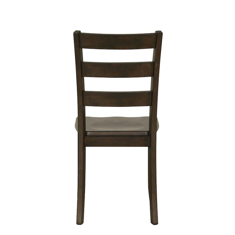 Set da pranzo di 5 pezzi in legno massello, Espresso / Noce / Grigio, 4 posti a sedere