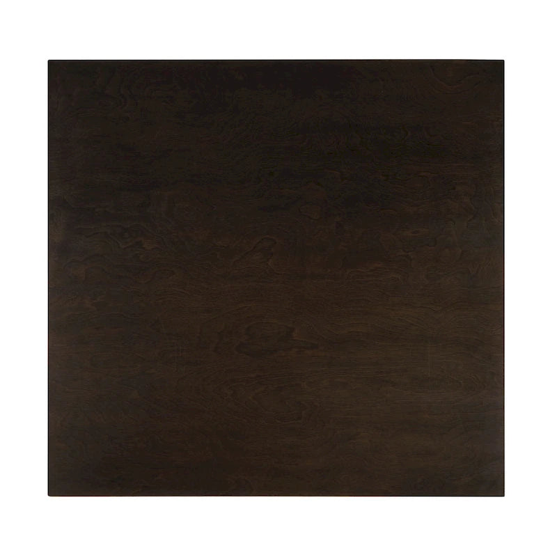 Set da pranzo di 5 pezzi in legno massello, Espresso / Noce / Grigio, 4 posti a sedere