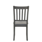Set da pranzo di 5 pezzi in legno massello, Espresso / Noce / Grigio, 4 posti a sedere