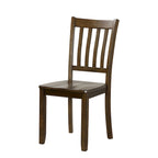 Set da pranzo di 5 pezzi in legno massello, Espresso / Noce / Grigio, 4 posti a sedere