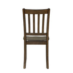 Set da pranzo di 5 pezzi in legno massello, Espresso / Noce / Grigio, 4 posti a sedere