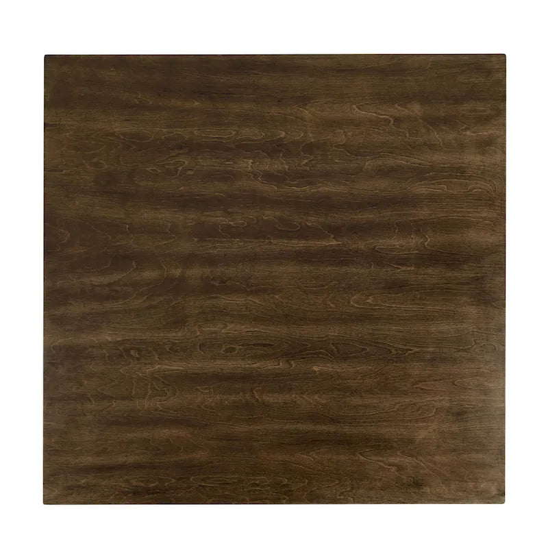 Set da pranzo di 5 pezzi in legno massello, Espresso / Noce / Grigio, 4 posti a sedere