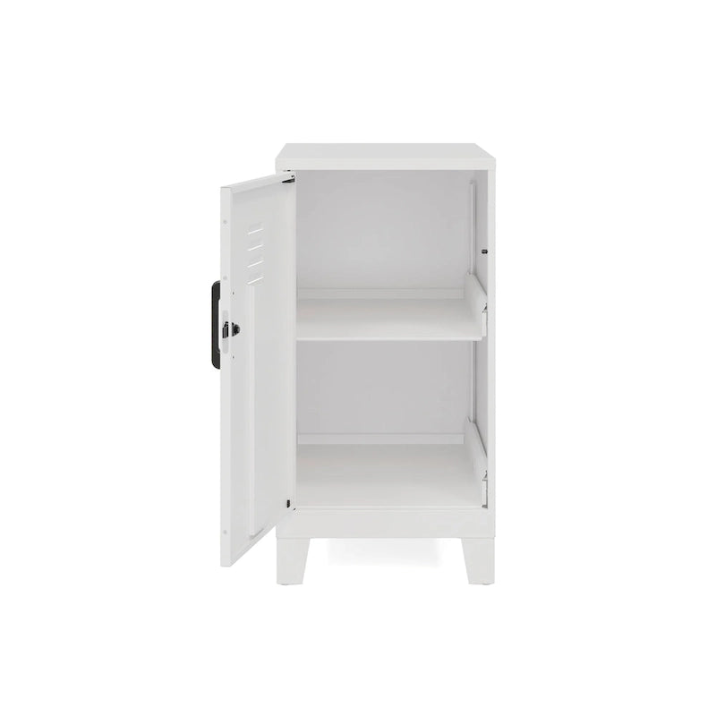 Armadietto piccolo ventilato a 2 ripiani, Bianco/Nero/Grigio – Per una persona