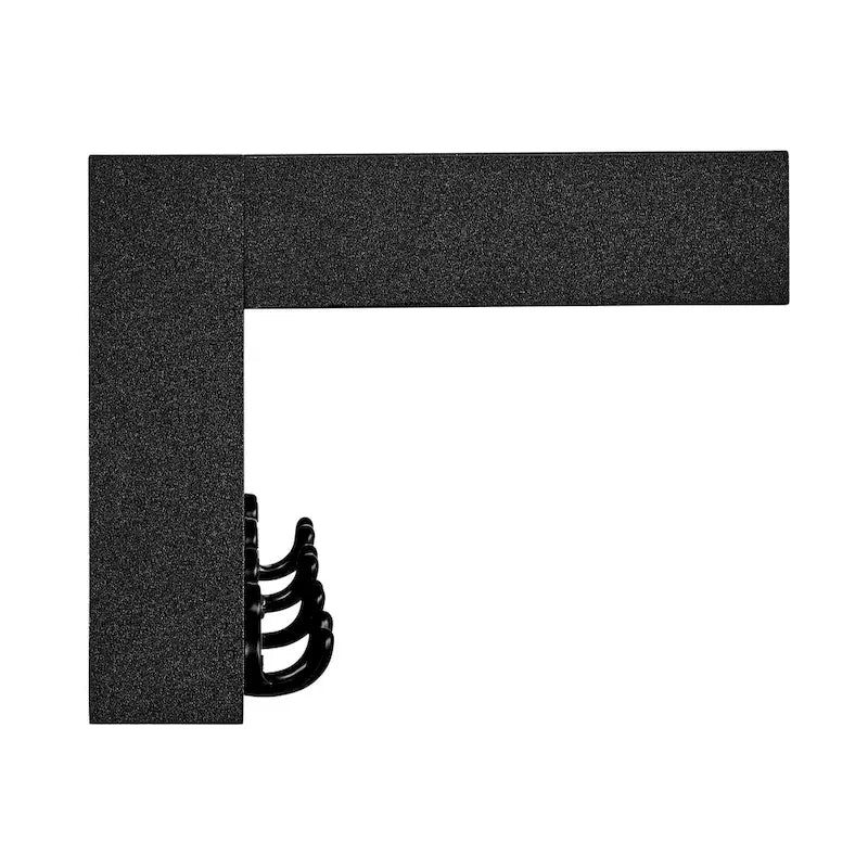 Appendiabiti da Parete Nero/Bianco con Ripiano, Monoutente, 4 Ganci