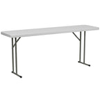 Tavolo da formazione pieghevole bianco, rettangolare, 3 posti – 45,7 cm L x 182,9 cm P