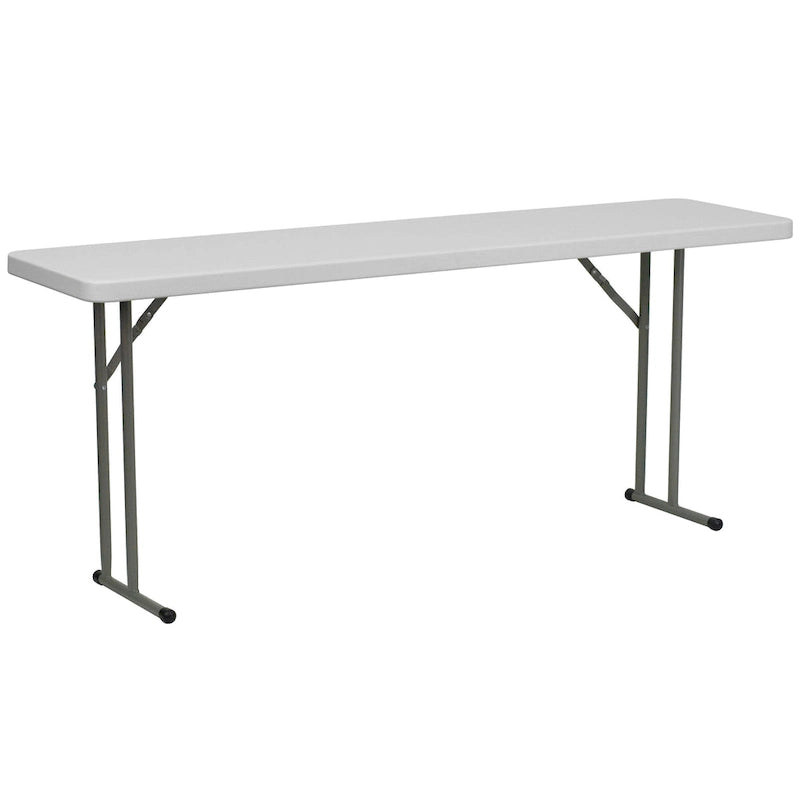 Tavolo da formazione pieghevole bianco, rettangolare, 3 posti – 45,7 cm L x 182,9 cm P