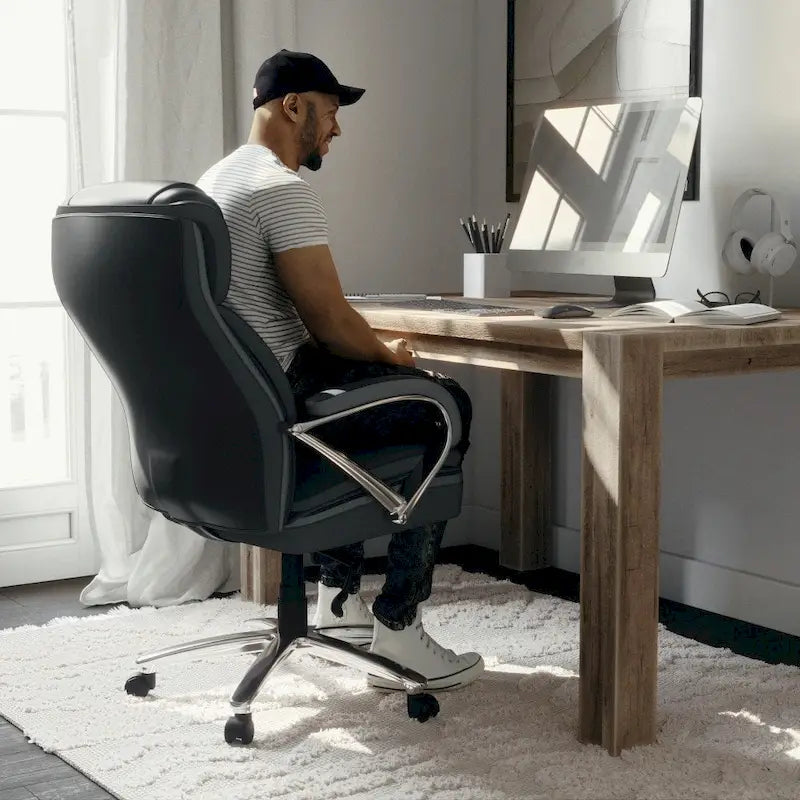 Big & Tall LeatherSoft Executive Swivel Ergonomic Office Chair