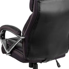 Sedia da ufficio girevole in LeatherSoft con schienale alto Nera/Marrone/Tortora, 1 posto, capacità 227 kg