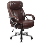 Sedia da ufficio girevole in LeatherSoft con schienale alto Nera/Marrone/Tortora, 1 posto, capacità 227 kg