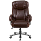 Sedia da ufficio girevole in LeatherSoft con schienale alto Nera/Marrone/Tortora, 1 posto, capacità 227 kg