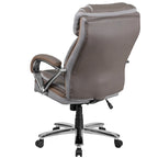 Sedia da ufficio girevole in LeatherSoft con schienale alto Nera/Marrone/Tortora, 1 posto, capacità 227 kg
