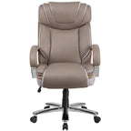 Sedia da ufficio girevole in LeatherSoft con schienale alto Nera/Marrone/Tortora, 1 posto, capacità 227 kg