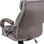Sedia da ufficio girevole in LeatherSoft con schienale alto Nera/Marrone/Tortora, 1 posto, capacità 227 kg