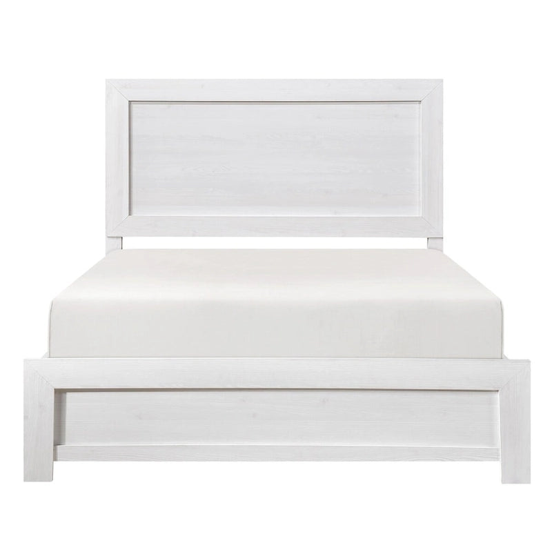 Letto a piattaforma a pannelli bianchi, California King, 1 persona