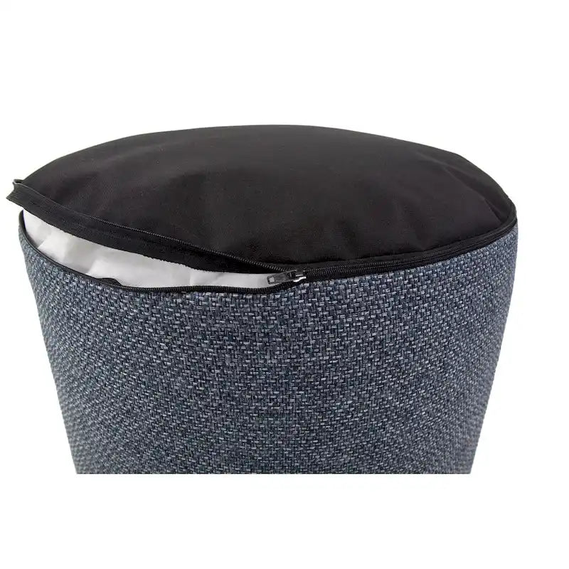 Pouf rotondo in tessuto Indigo – Ottomana 1 persona