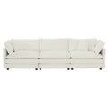Set divano moderno 3 pezzi in ciniglia blu/bianco (fino a 4 posti)