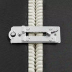 Divano componibile a 5 pezzi in velluto a coste e tessuto color antracite/beige