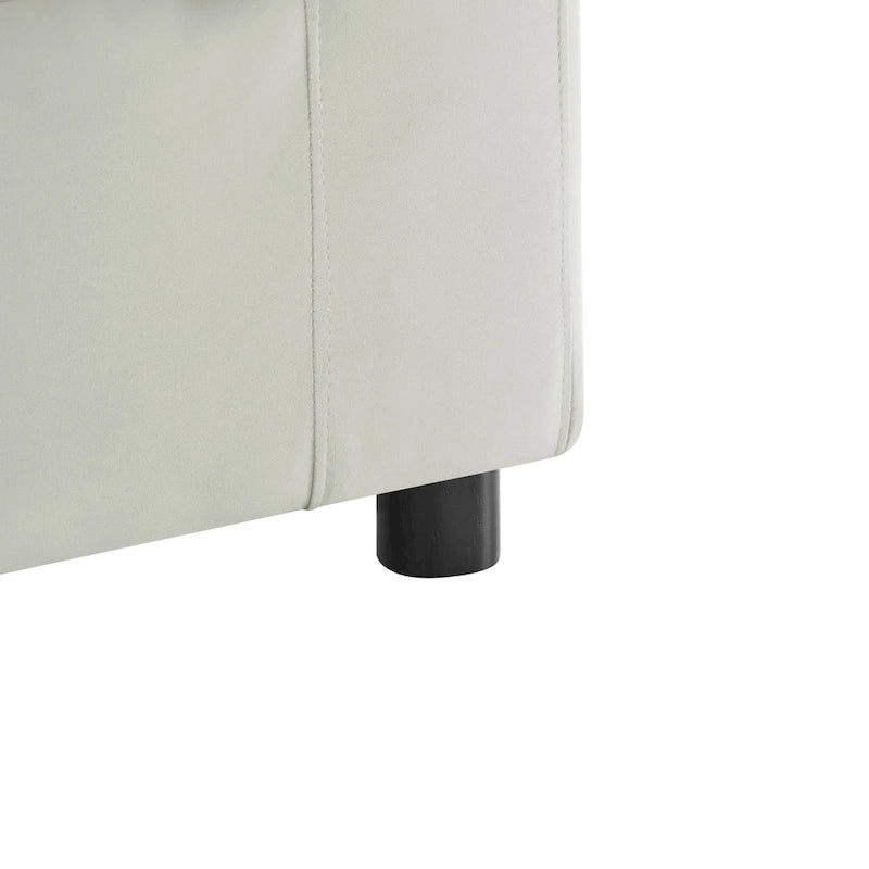 Divano componibile a 5 pezzi in velluto a coste e tessuto color antracite/beige