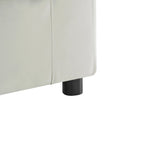 Divano componibile a 5 pezzi in velluto a coste e tessuto color antracite/beige