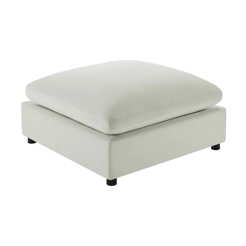 Divano componibile a 5 pezzi in velluto a coste e tessuto color antracite/beige
