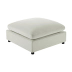 Divano componibile a 5 pezzi in velluto a coste e tessuto color antracite/beige