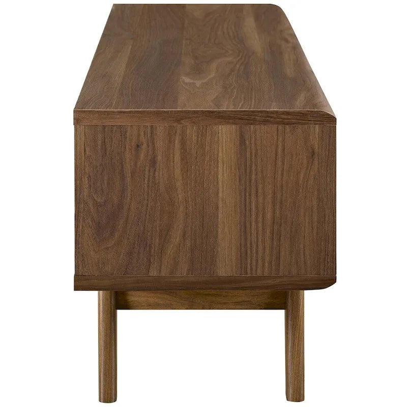 Mobile porta TV Mid-Century in Noce da 48" per 1 TV
