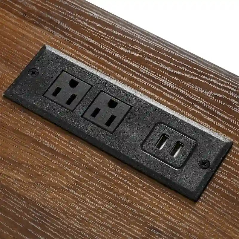Isola da Cucina in Stile Fattoria Bianco/Nero con Ante Scorrevoli a Stile Fienile e Ribalta, Larghezza 136,4 cm, 1 Persona