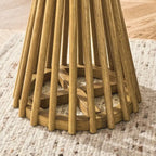 Tavolino Rettangolare, Nero/Marrone+Giallo, Piano in MDF e Gambe in Legno di Gomma, 1 Persona