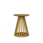 Tavolino Rettangolare, Nero/Marrone+Giallo, Piano in MDF e Gambe in Legno di Gomma, 1 Persona