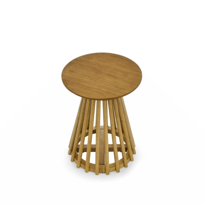 Tavolino Rettangolare, Nero/Marrone+Giallo, Piano in MDF e Gambe in Legno di Gomma, 1 Persona