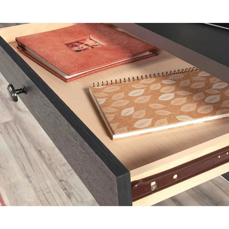 Scrivania Raven Oak / Soft White a 2 cassetti, Utente singolo