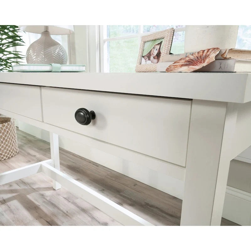 Scrivania Raven Oak / Soft White a 2 cassetti, Utente singolo