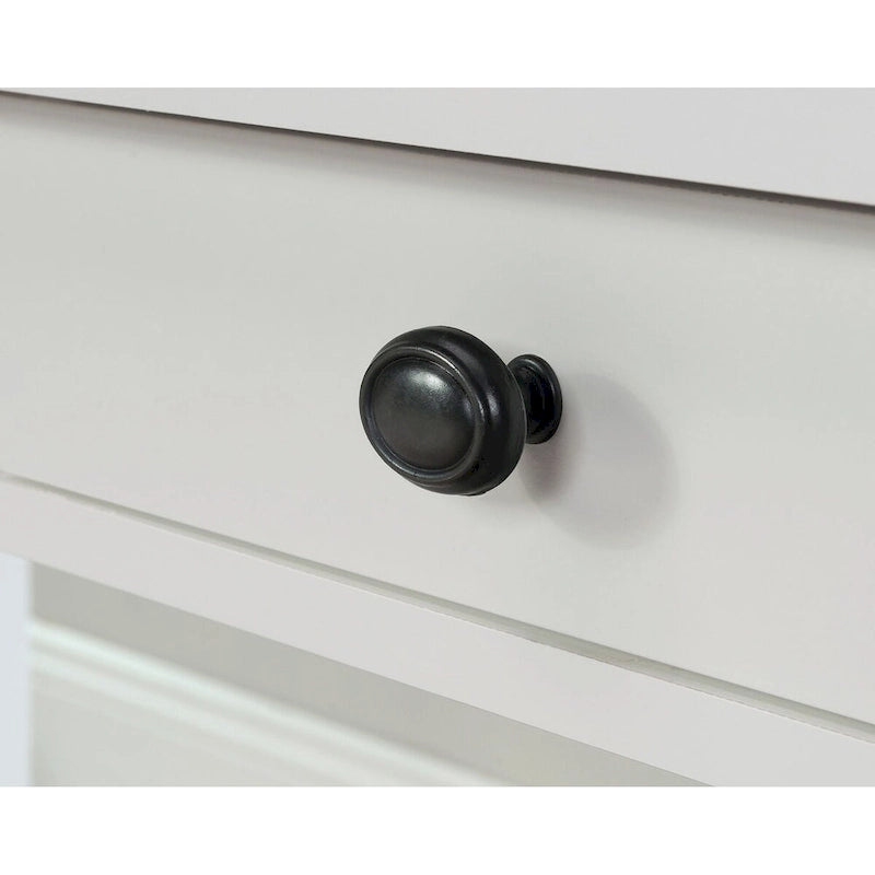 Scrivania Raven Oak / Soft White a 2 cassetti, Utente singolo