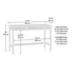 Scrivania Raven Oak / Soft White a 2 cassetti, Utente singolo