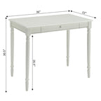 Scrivania a 1 cassetto, Opzioni multi-colore, Utente singolo – Ciliegio/Nero, Nero, Bianco, Espresso, Blu, Legno laccato/Bianco