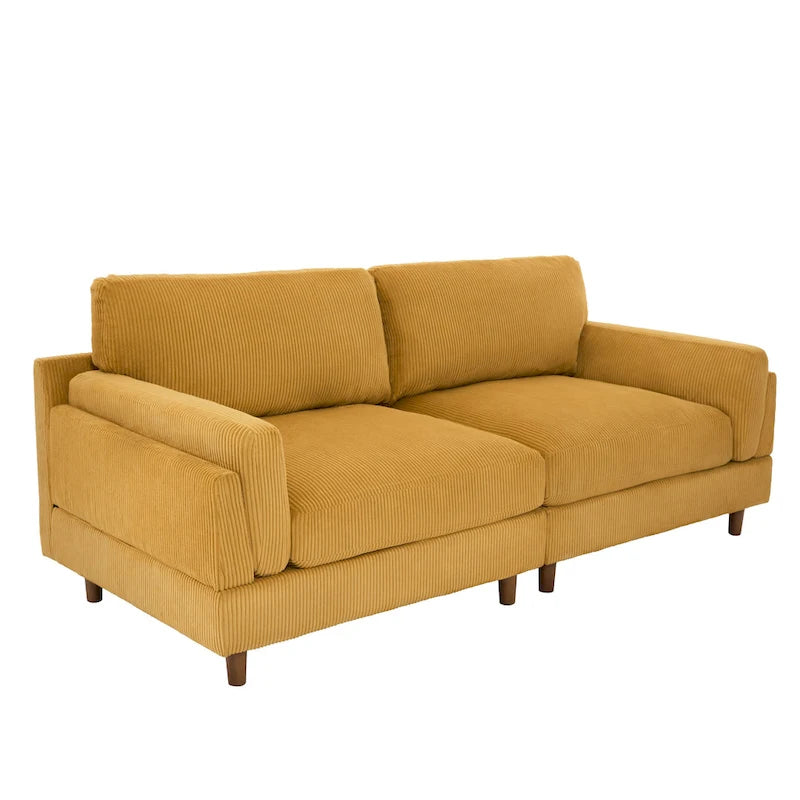 Divanetto a 2-3 posti in velluto a costine – Grigio / Beige / Grigio chiaro / Verde / Arancione
