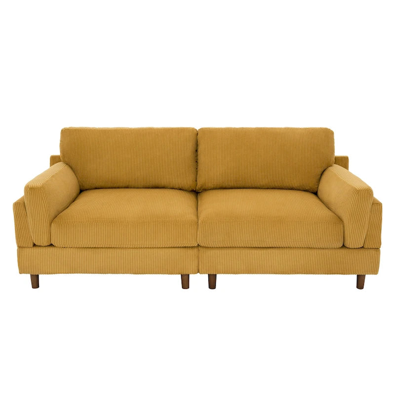 Divanetto a 2-3 posti in velluto a costine – Grigio / Beige / Grigio chiaro / Verde / Arancione