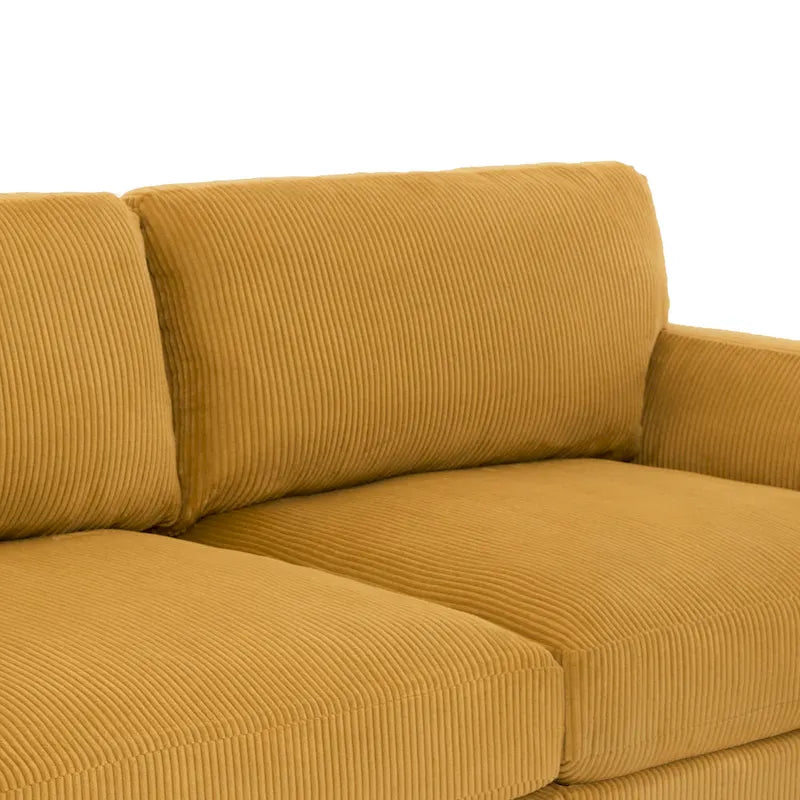 Divanetto a 2-3 posti in velluto a costine – Grigio / Beige / Grigio chiaro / Verde / Arancione