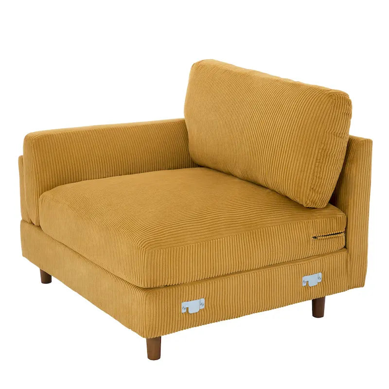 Divanetto a 2-3 posti in velluto a costine – Grigio / Beige / Grigio chiaro / Verde / Arancione