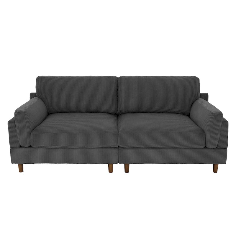 Divanetto a 2-3 posti in velluto a costine – Grigio / Beige / Grigio chiaro / Verde / Arancione